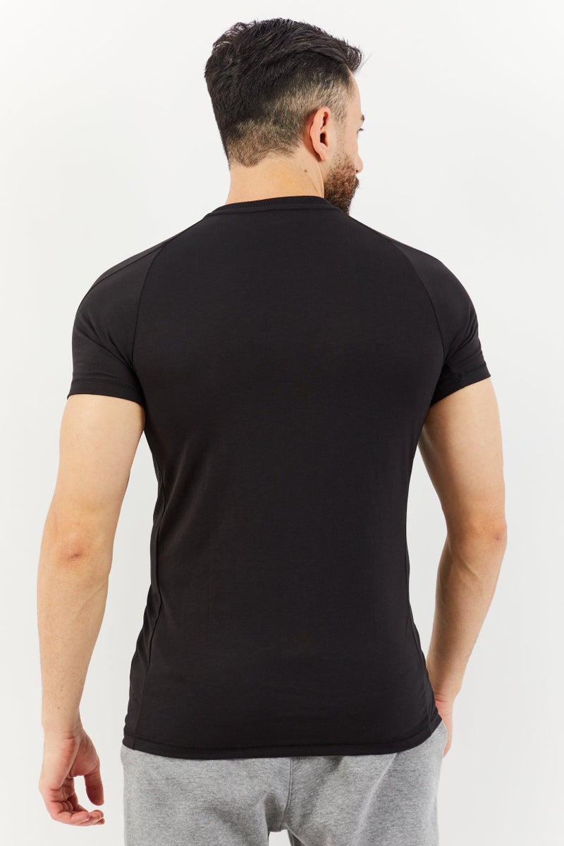 PUMA Men Sportswear Fit Evostripe Short Sleeve Outdoor T-Shirt, Black  - Image 2