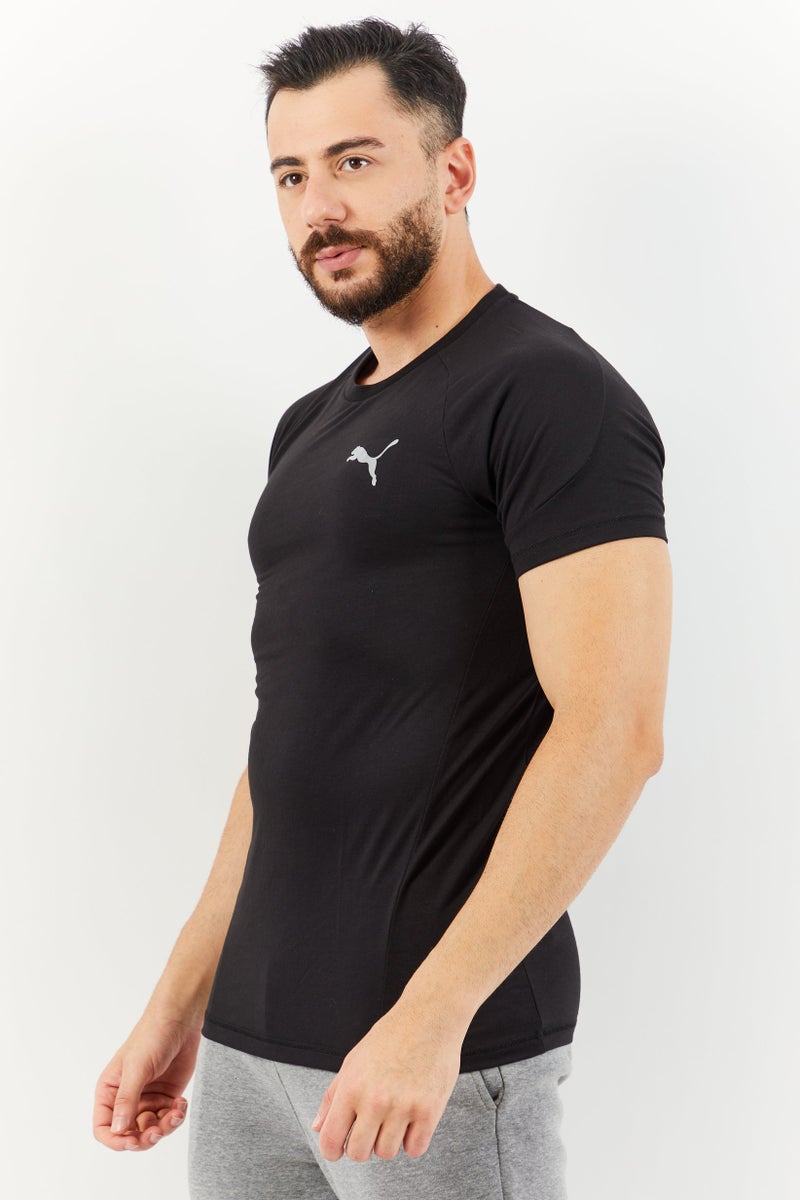 PUMA Men Sportswear Fit Evostripe Short Sleeve Outdoor T-Shirt, Black  - Image 4