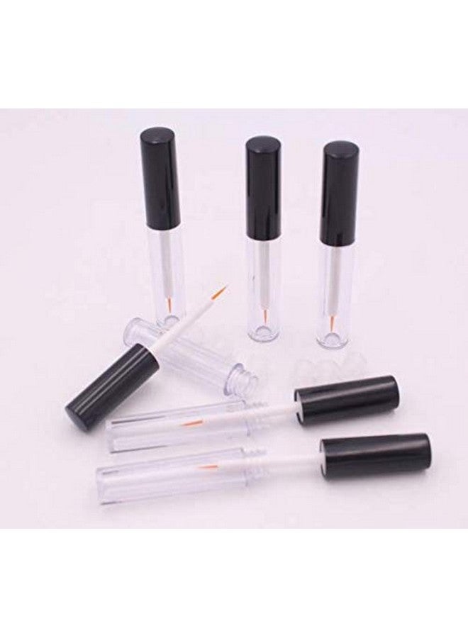 Natuworld 6Pcs 4Ml Eyeliner Vials Tube Empty Refillable Plastic Clear Mascara Tube Eyelashes Tube Eyeliner Bottle With Plug And Black Lid Portable Travel Eyelash Growth Oil Tube Container - Image 4
