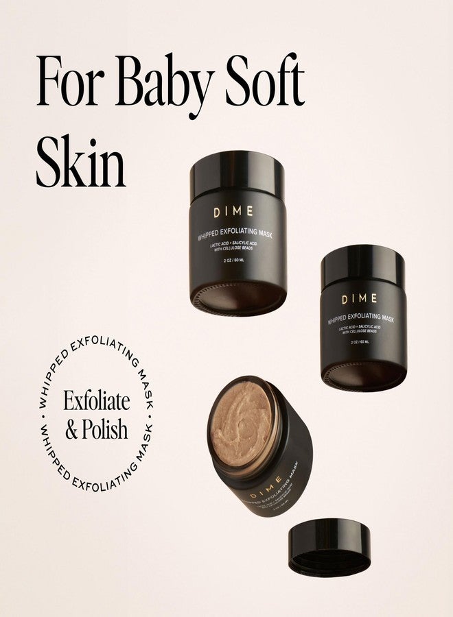 DIME Beauty Whipped Exfoliating Mask, Face Scrub and Cleanser, Lactic Acid and Salicylic Acid Scrub, 2 oz / 60 ml - Image 5