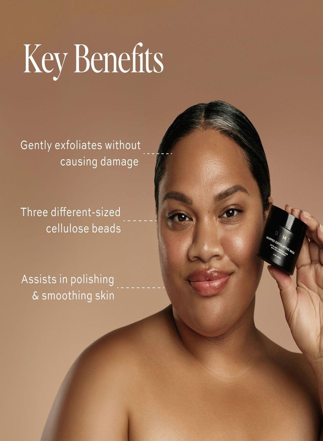 DIME Beauty Whipped Exfoliating Mask, Face Scrub and Cleanser, Lactic Acid and Salicylic Acid Scrub, 2 oz / 60 ml - Image 3