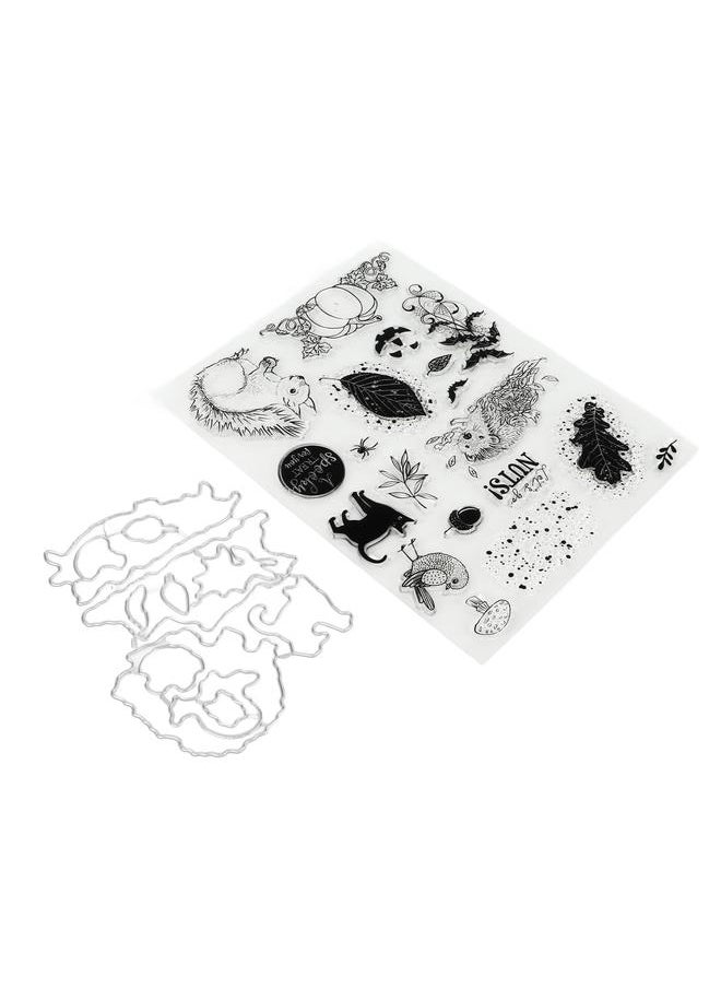 Thoraya - Clear Stamp Animals Plants Theme Safe Skin Friendly Reusable TPR Easy Operation Transparent Stamp with Die Cut - Image 1