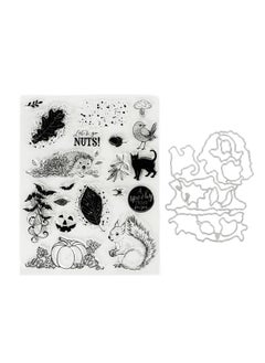 Clear Stamp Animals Plants Theme Safe Skin Friendly Reusable TPR Easy Operation Transparent Stamp with Die Cut