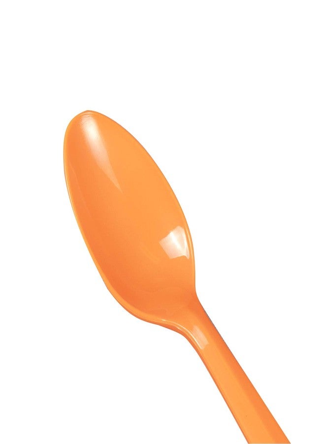 Karat U2008 (Orange) 5" PP Medium-Weight Disposable Teaspoon, Orange (Pack of 1000) - Image 3