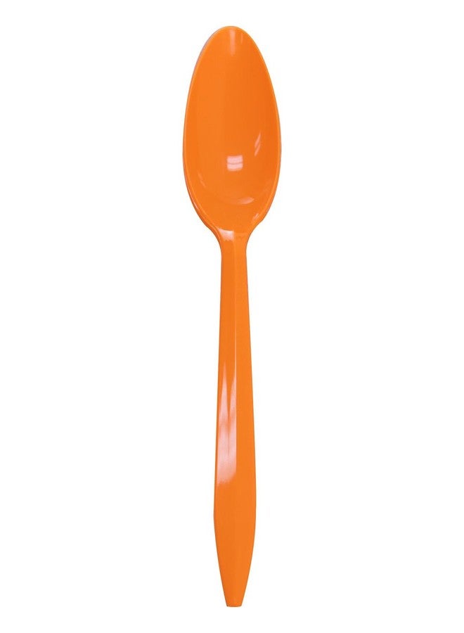 Karat U2008 (Orange) 5" PP Medium-Weight Disposable Teaspoon, Orange (Pack of 1000) - Image 1