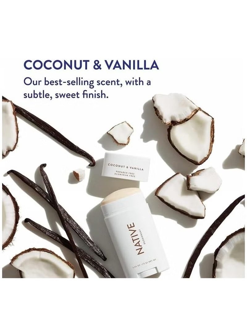 native Deodorant for Women and Men - Coconut & Vanilla, 75g  - Image 3