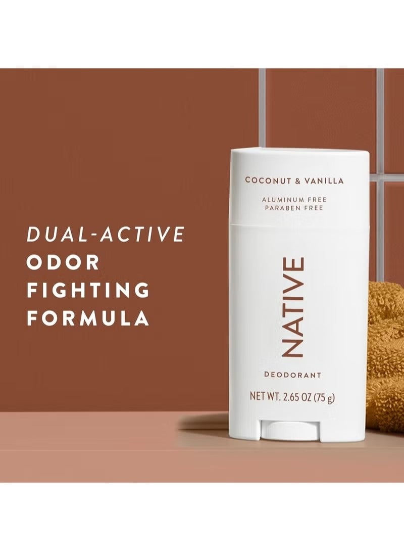 native Deodorant - Natural Deodorant for Women and Men - Vegan, Gluten Free, Cruelty Free - Aluminum Free, Free of Parabens & Sulfates - Coconut & Vanilla - Image 2