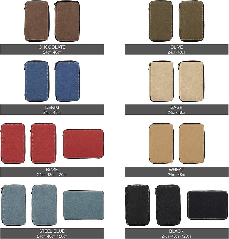 Speedball Art Products Canvas Storage Case for Pencils, Markers, and Art Supplies - Holds Up to 48 Standard Pencils in Sage - Image 3