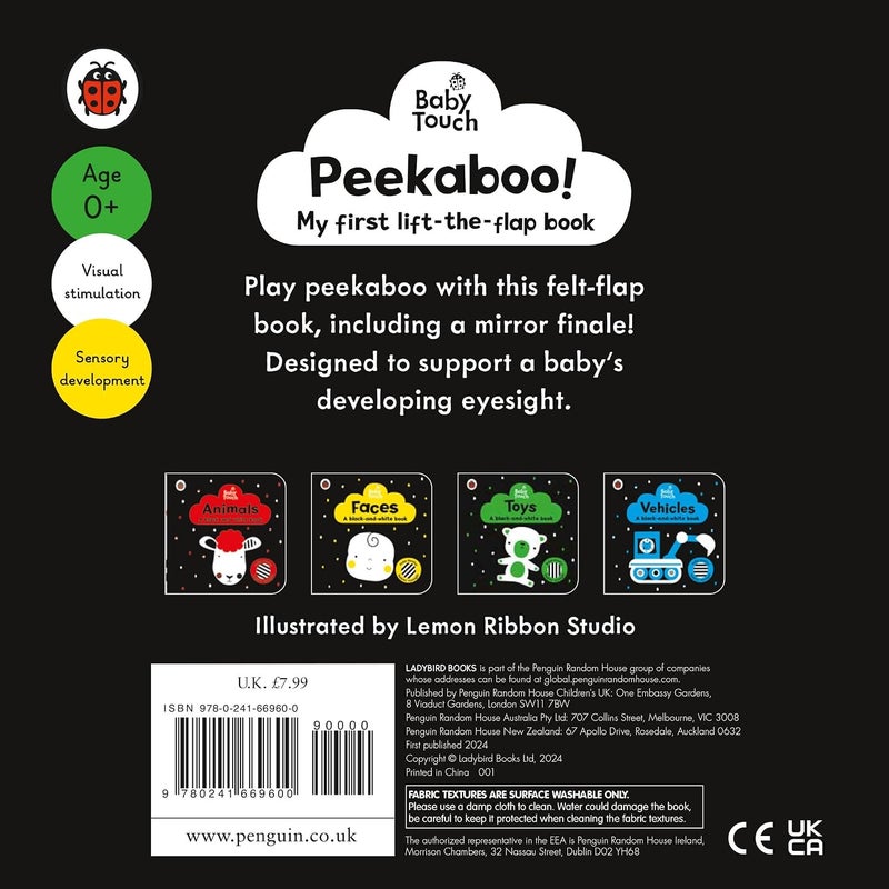 Baby Touch: Peekaboo!: My first black-and-white felt flaps book - Image 2