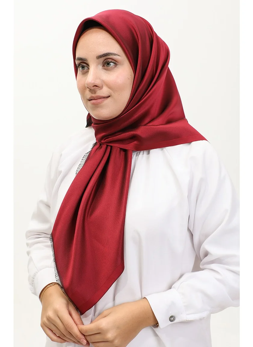 Sefa Merve Plain Scarf 1266-43 Cherry