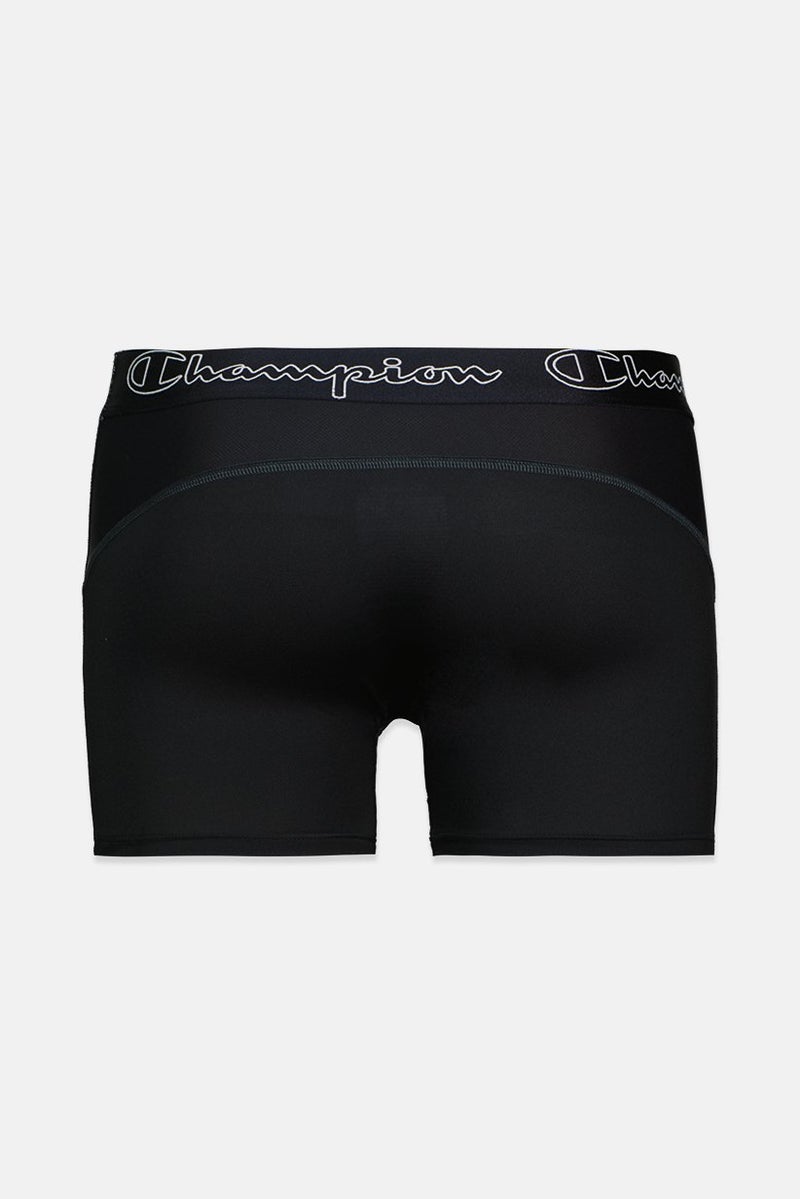 Champion Men Brand Logo Boxer Brief, Black - Image 2