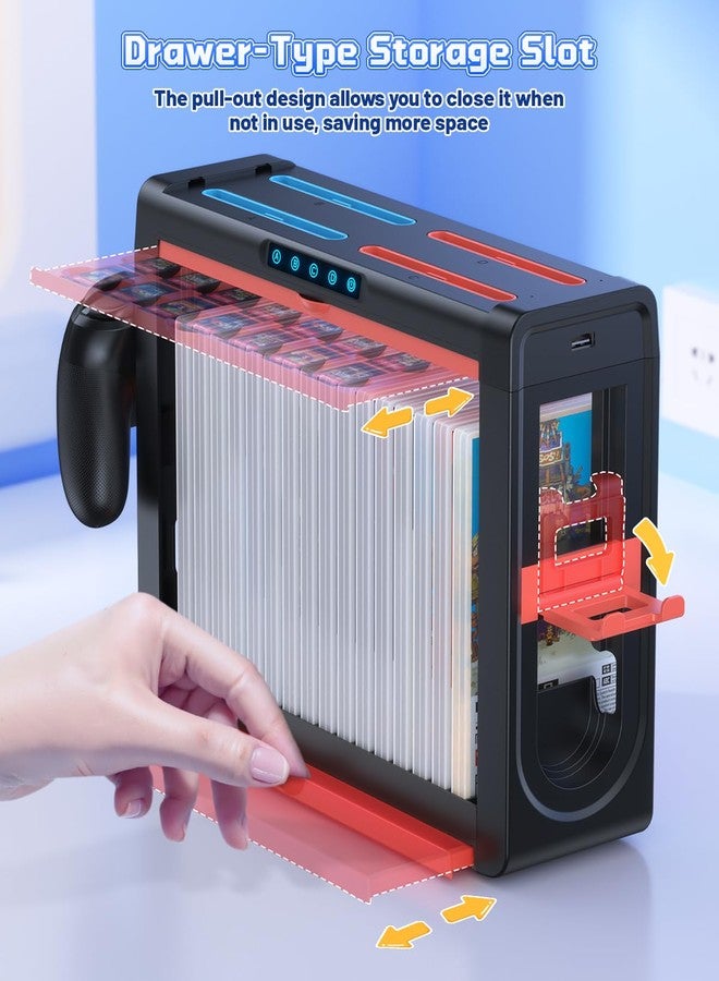 FASTSNAIL Controller Charging Station for Switch 2/Switch 1/OLED for JoyCon, FASTSNAIL Games Storage Compatible with Nintendo Switch 2/1/OLED, Accessories for Switch 2/Switch 1/Switch OLED - Image 3