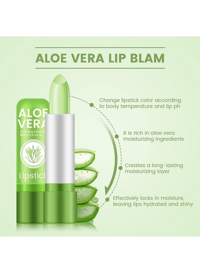 Digital Shoppy Moisture Lip Balm Aloe Vera Natural Lipbalm Temperature Changed Color Lipstick Long Lasting Nourish Protect Lips Care Makeup - Image 2