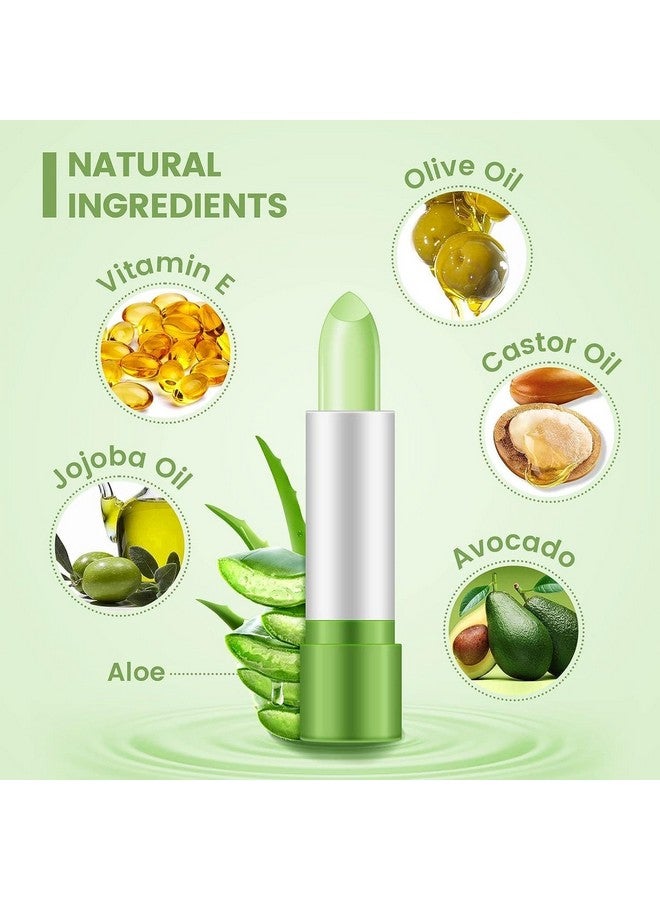 Digital Shoppy Moisture Lip Balm Aloe Vera Natural Lipbalm Temperature Changed Color Lipstick Long Lasting Nourish Protect Lips Care Makeup - Image 4