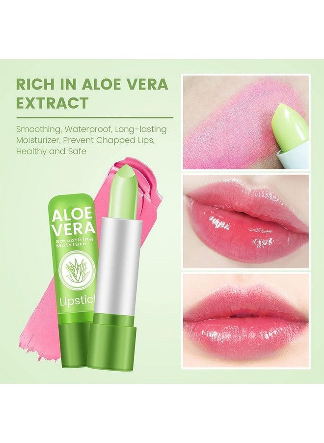 Digital Shoppy Moisture Lip Balm Aloe Vera Natural Lipbalm Temperature Changed Color Lipstick Long Lasting Nourish Protect Lips Care Makeup - Image 3