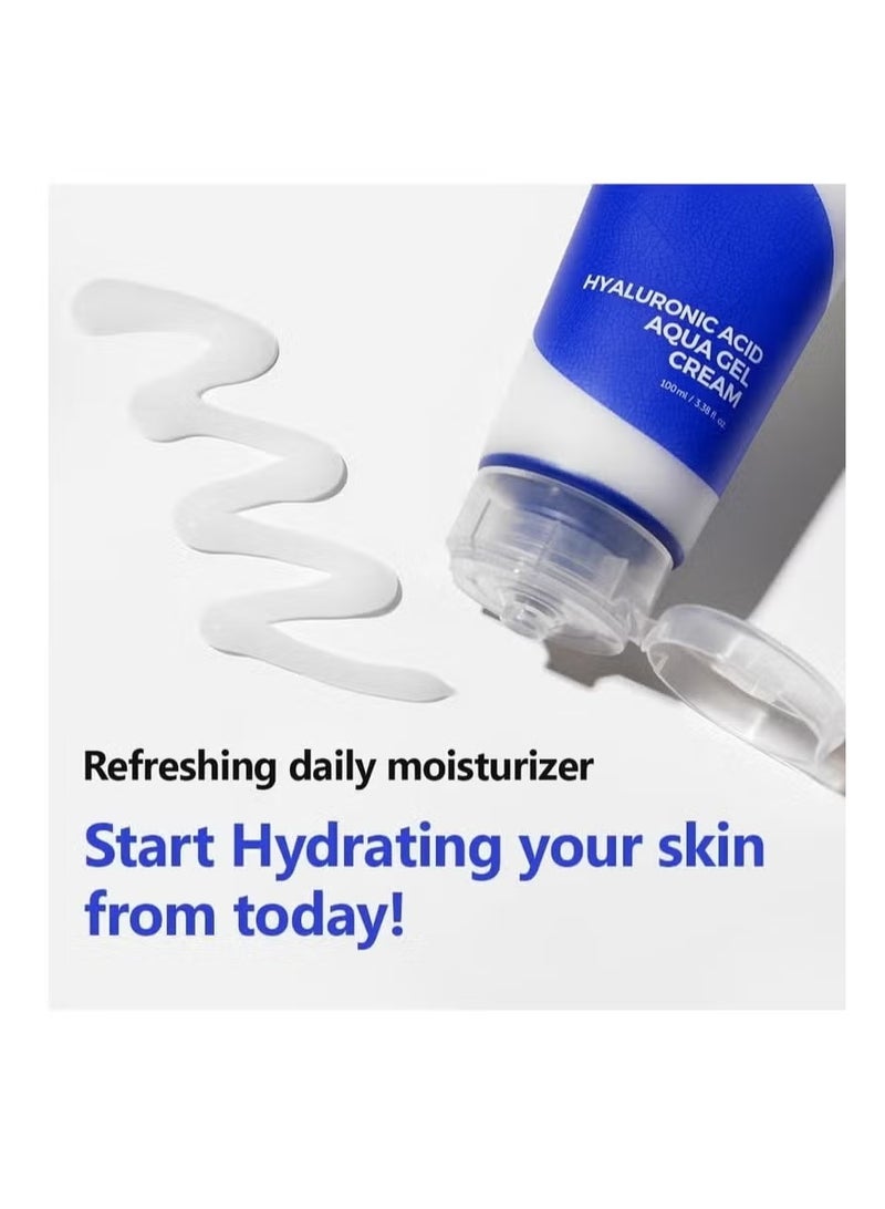 IsNtree Hyaluronic Acid Aqua Gel Cream 100ml, 3.38 fl.oz | Lightweight Hydrating Gel | Quick Absorbing Moisturizer | Korean Skincare - Image 2