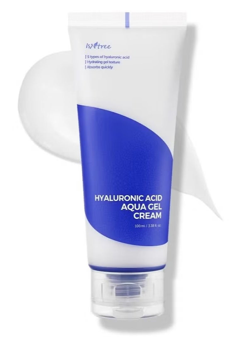IsNtree Hyaluronic Acid Aqua Gel Cream 100ml, 3.38 fl.oz | Lightweight Hydrating Gel | Quick Absorbing Moisturizer | Korean Skincare - Image 1