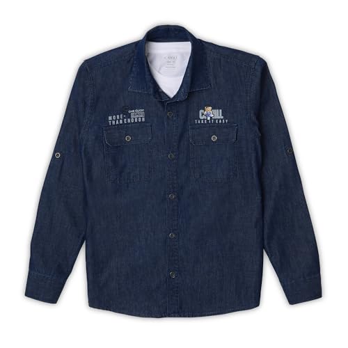 CAVIO Boys Blue Denim Casual Shirt with T-Shirt - Image 4