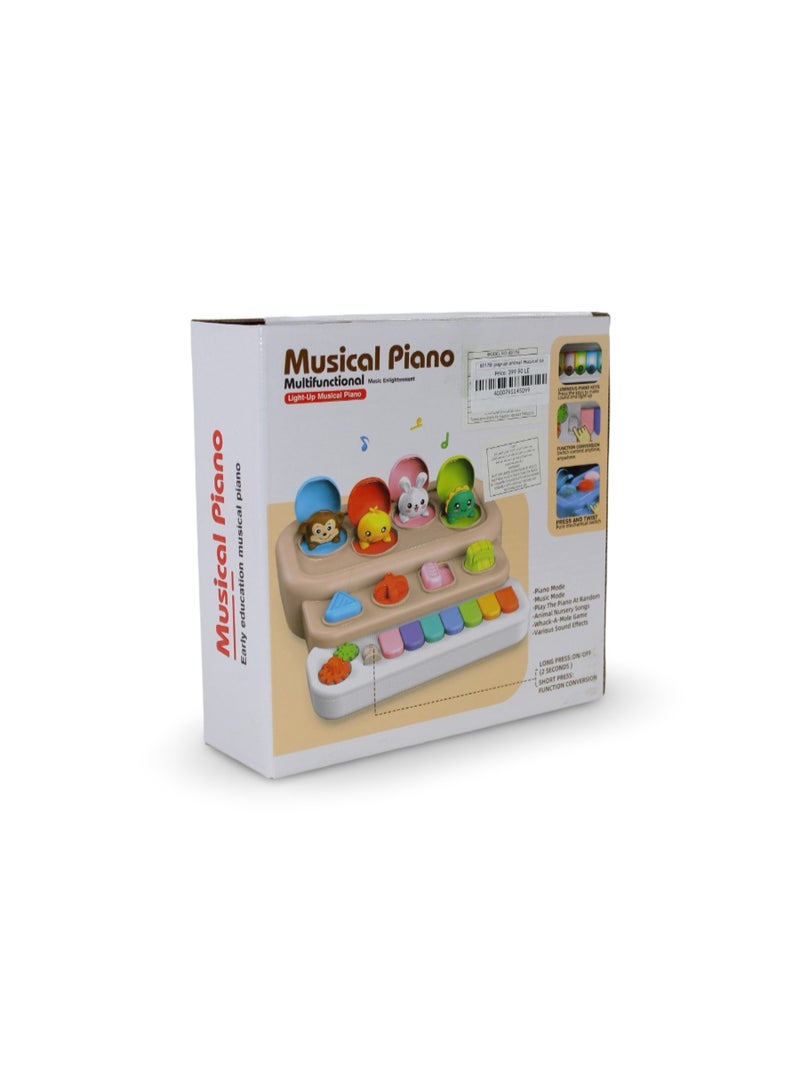 بيانو موسيقي على شكل حيوان - أزرق - Image 3