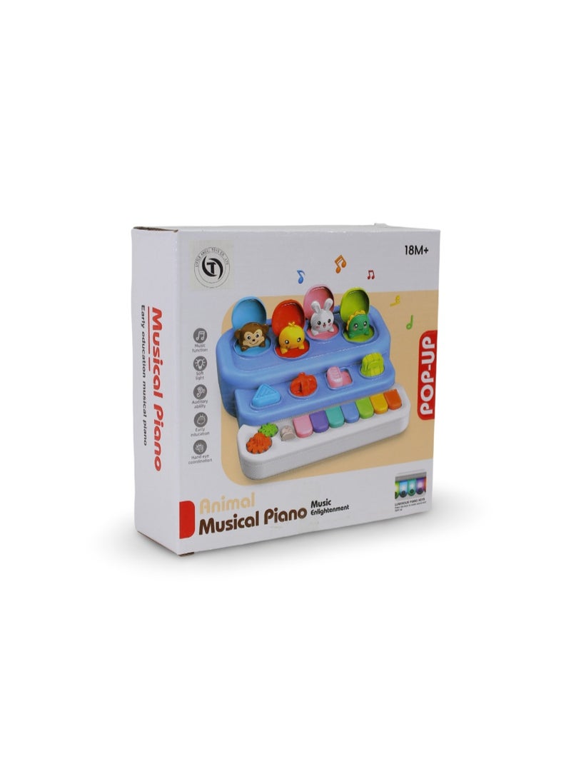 بيانو موسيقي على شكل حيوان - أزرق - Image 2