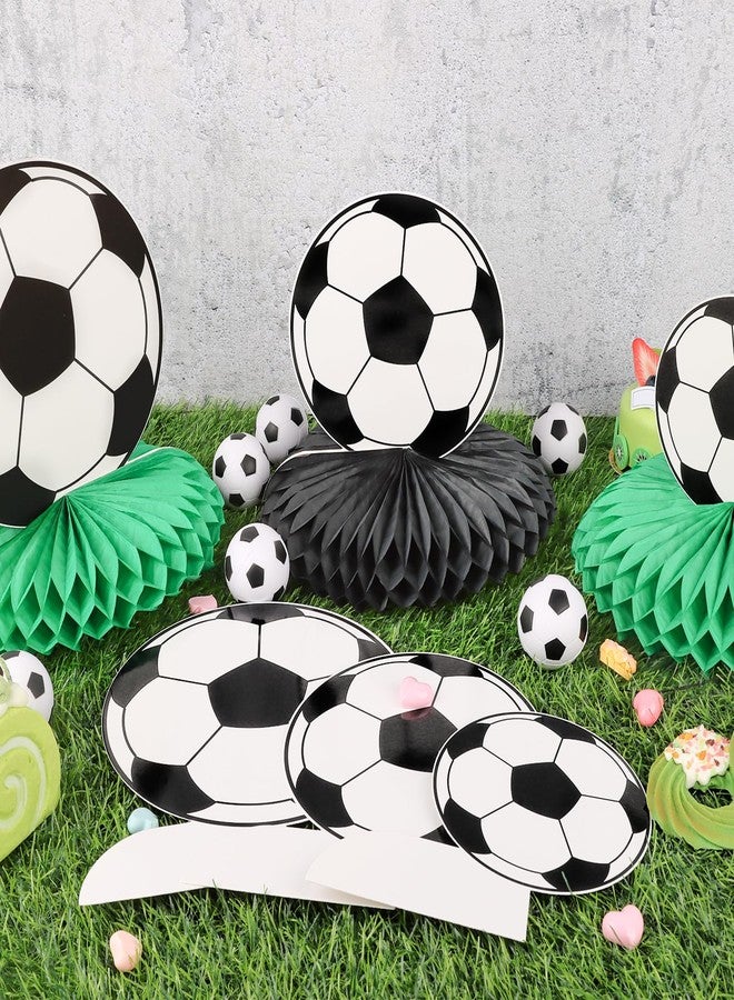 Abilat 12 Pcs Soccer Honeycomb Centerpieces Soccer Party Decorations Table Decorations for Boys Men Sports Themed Birthday Baby Shower Party Supplies - Image 4