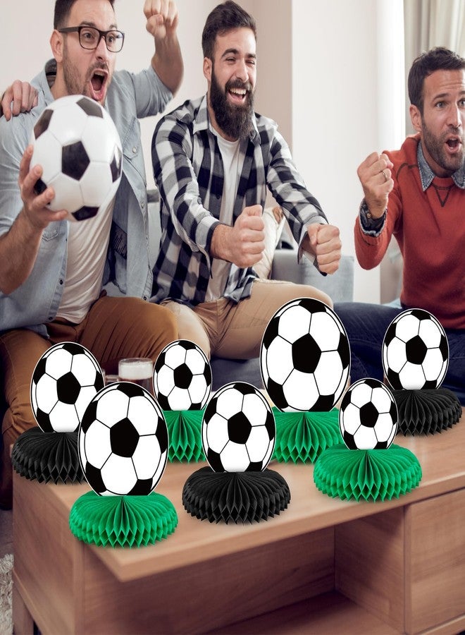 Abilat 12 Pcs Soccer Honeycomb Centerpieces Soccer Party Decorations Table Decorations for Boys Men Sports Themed Birthday Baby Shower Party Supplies - Image 5