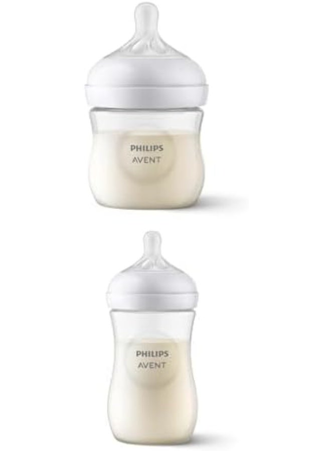 حزمة فيليبس أفنت المتكاملة - زجاجات 125 مل و 260 مل + حلمة تدفق 4 (3M+) - عملية وآمنة لجميع مراحل النمو