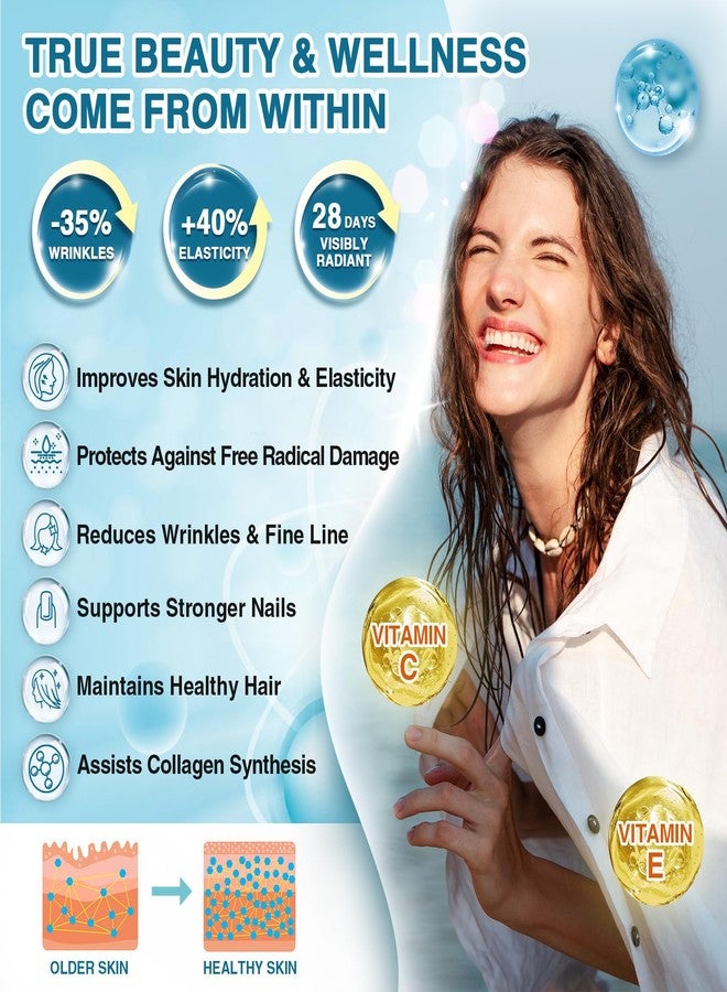 NATURE TARGET Marine Collagen Peptides Powder - Type I & III Collagen with Probiotics, Vitamin C & Hyaluronic Acid for Skin, Hair, Nails, Wild-Caught Fish & Grass-Fed Bovine, 35 Servings - Image 4