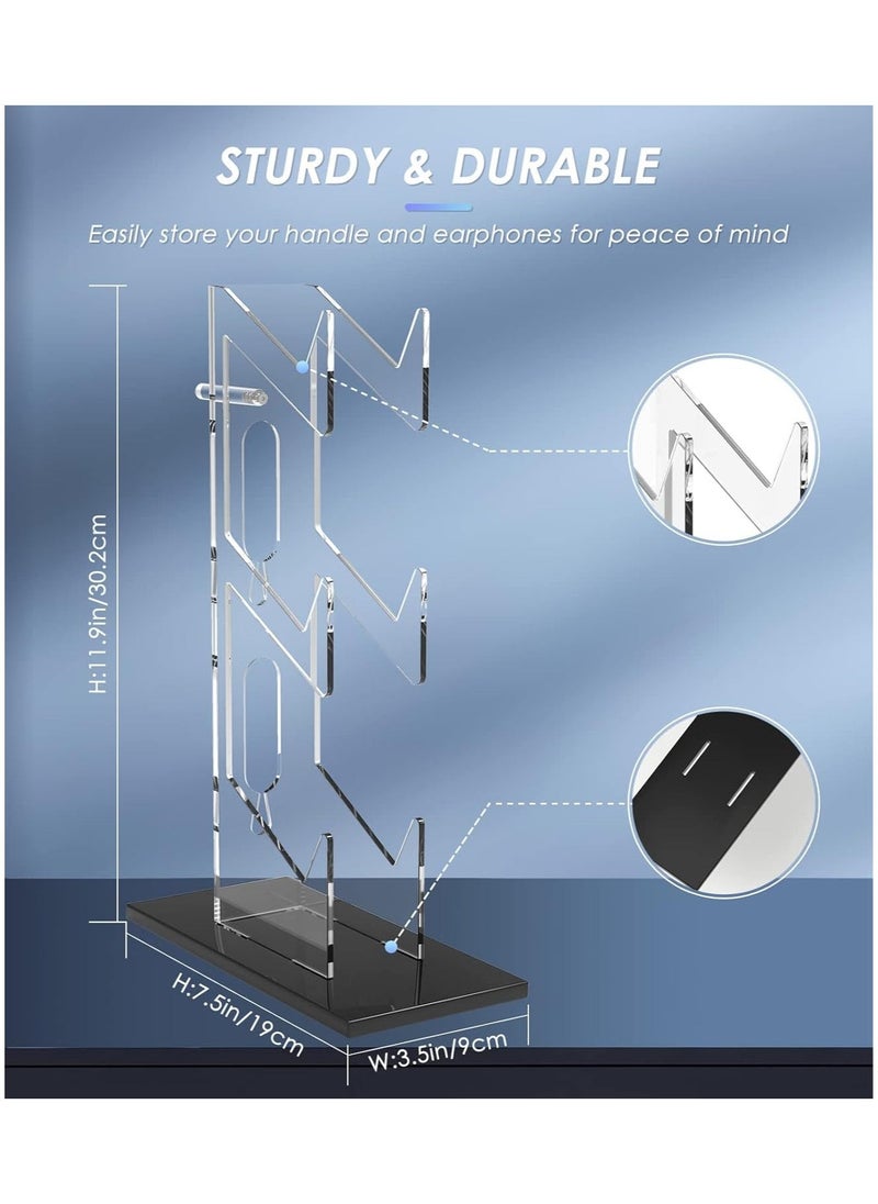 Hihonor - Universal 3 Tier Controller Stand and Headset Holder Game Accessories Storage Bracket Gaming Accessories for PS5 PS4, Controller Holder Headset Stand, Black - Image 1