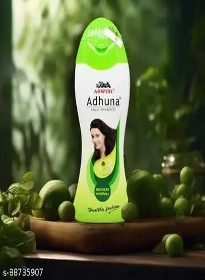 Aswini Adhuna Amla Shampoo, Ayurvedic Hair Care with Natural Amla Extract, Promotes Healthy and Shiny Hair 850 Pack Of 1 - Image 3