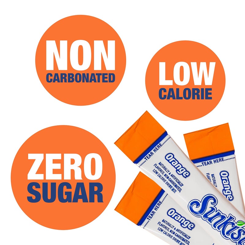 SINGLES TO GO! Sunkist Soda Variety Pack, Singles To Go Orange, Strawberry, Grape and Peach (30 Total Sticks) - Image 3