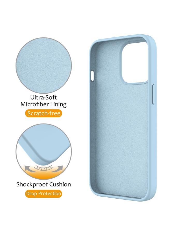 زبون جراب لهاتف iPhone 13 Pro Max مصنوع من السيليكون السائل المغناطيسي MagSafe مع حامل حلقي - Image 4