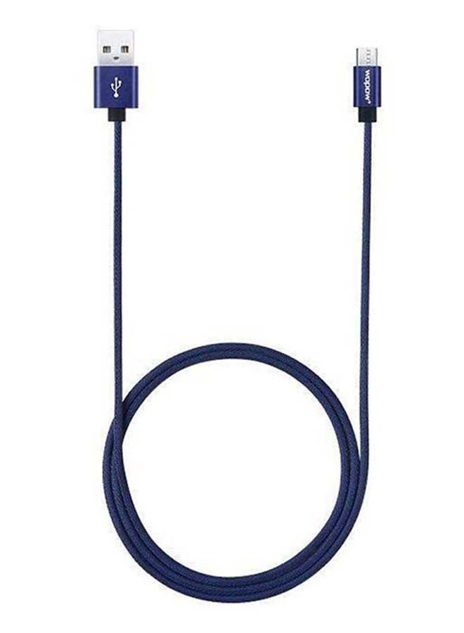 NIBEMINENT Micro USB Data Sync And Charging Cable Blue - Image 1