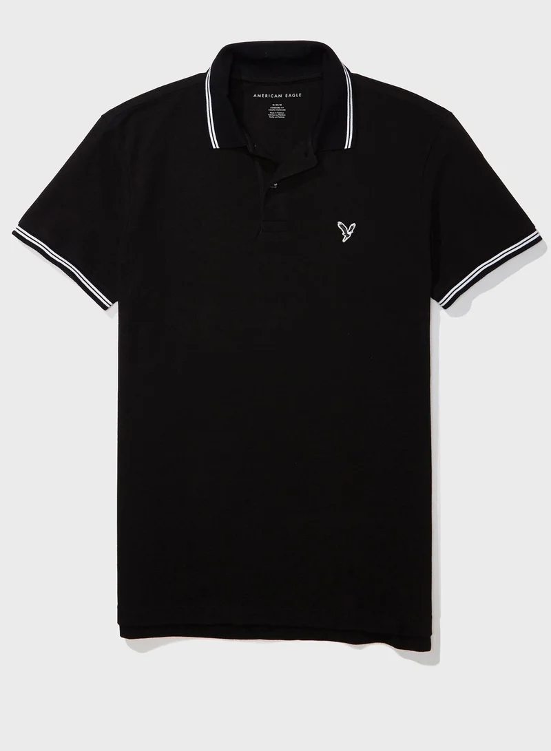 American Eagle Logo Pique Polo