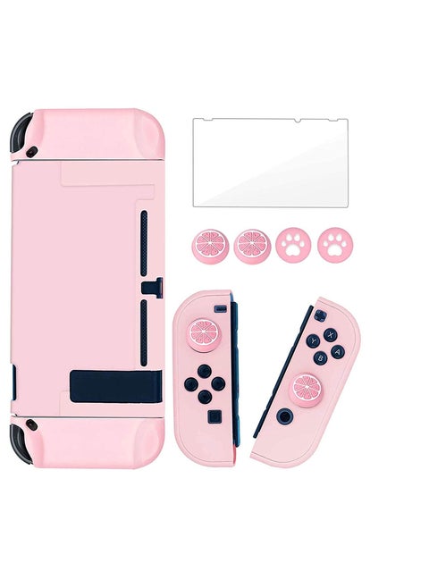 Case for Switch Soft Comfortable TPU Grip Protective Cover Compatible with Console and Joy-Con Controller