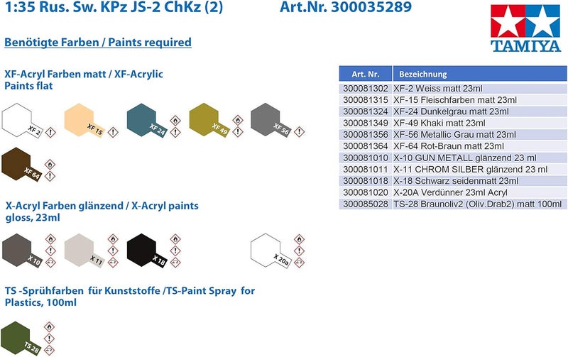Tamiya Models Russian Heavy Tank JS-2 Model Kit 1/35 Scale - Image 4