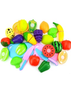 AIYISHI Play Kitchen Accessories 18 Pieces Educational Playset with Toy Knife and Beautiful Basket Play Food Set for Kids Pretend Food Cutting Toy Vegetables and Fruits  - Image 5