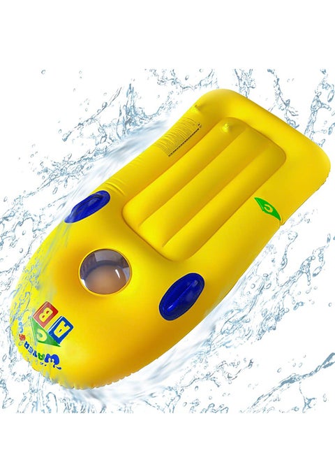 Inflatable Boogie Board for Kids, Portable Surf Body with Handles, Lightweight Soft Slip and Slide, Pools, Beaches, Swimming (46.8x22.8 in)