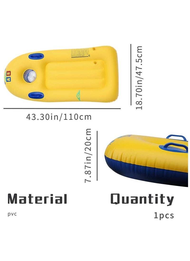 Y&D - Inflatable Boogie Board for Kids, Portable Surf Body with Handles, Lightweight Soft Slip and Slide, Pools, Beaches, Swimming (46.8x22.8 in) - Image 1