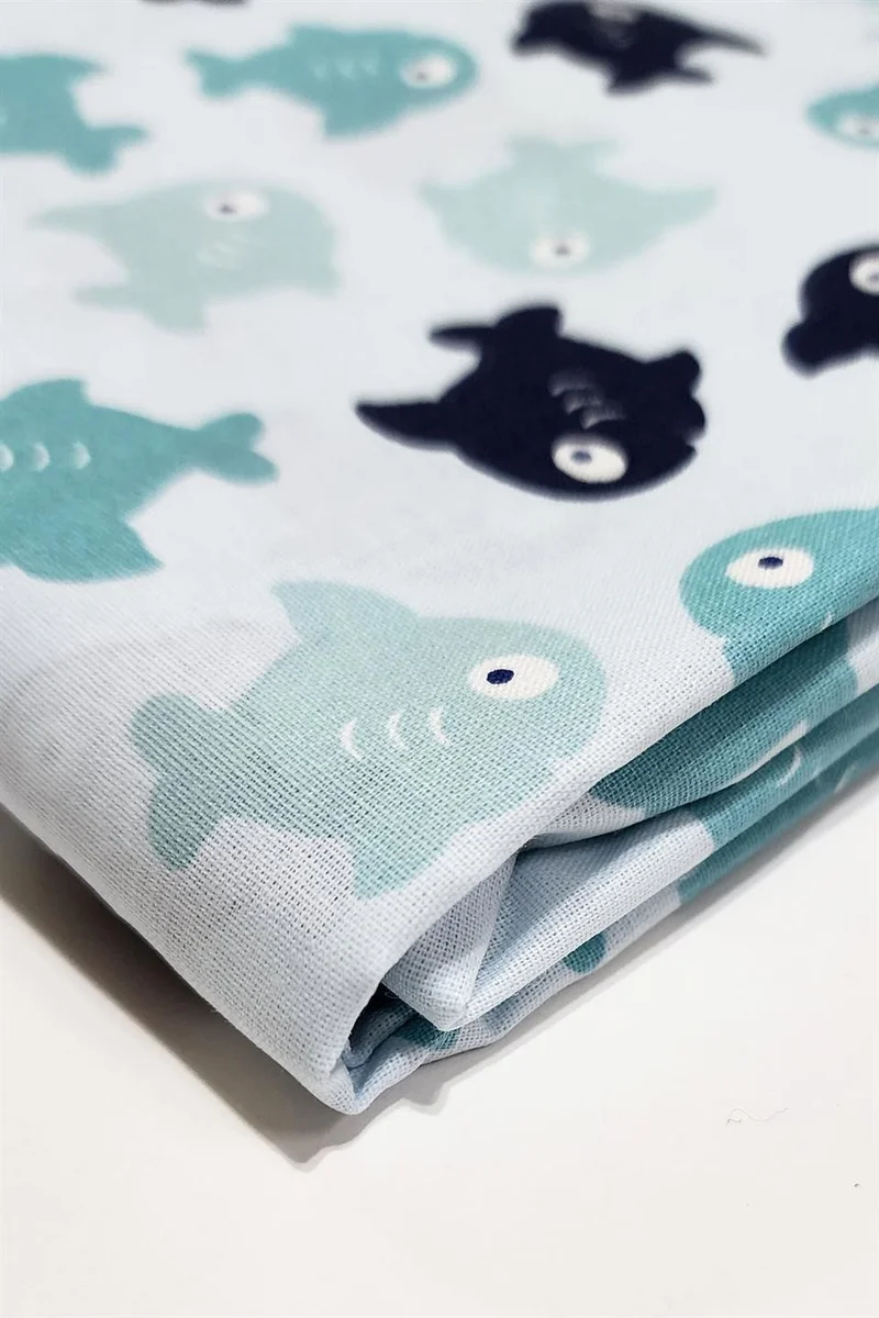 كوتن كونسيبت Ranforce Fabric Plain 100% Cotton Silky Baby Bedsheet