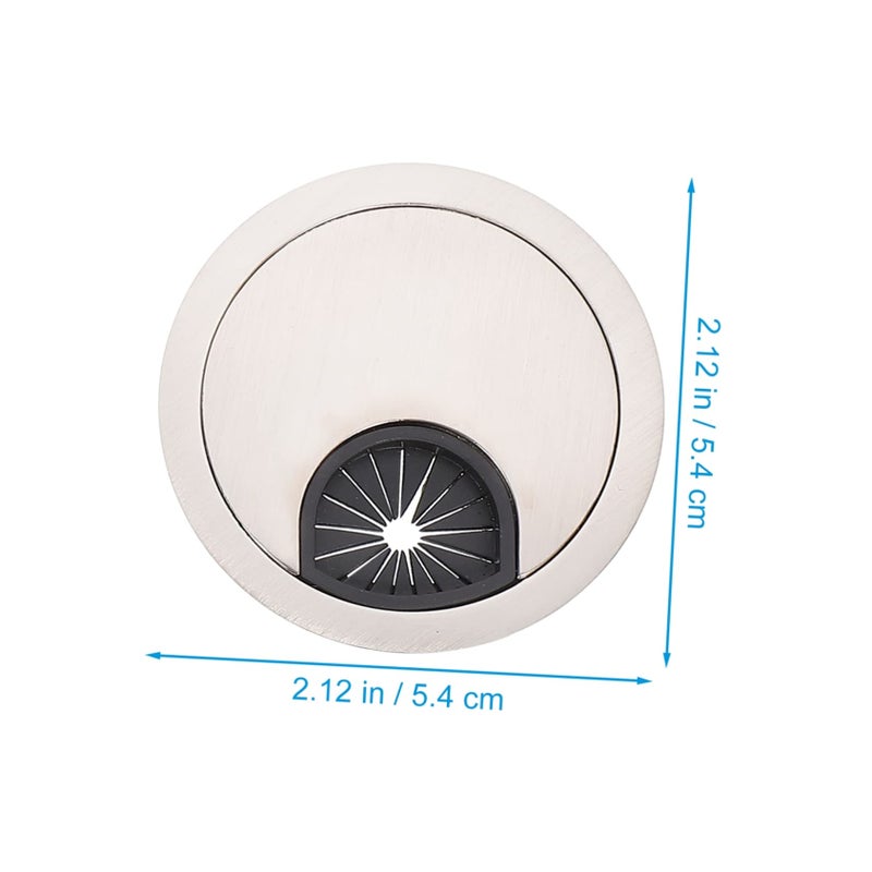 3Pcs Cable Management Box Desk Wire Grommet Round Organizer Easy Open Cover White - Image 3