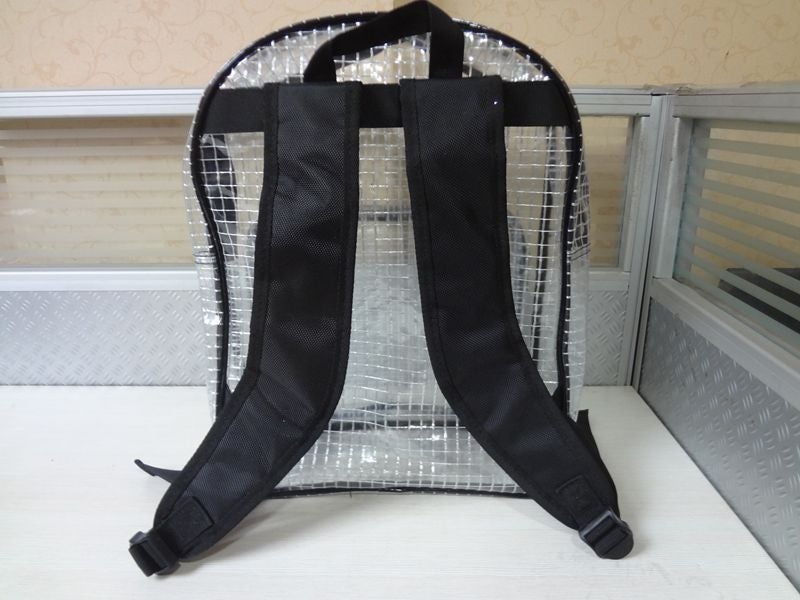 Anti-Static Clear PVC Backpack 40x30x12cm 10KG Load Black  - Image 3