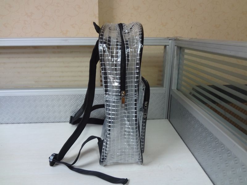 Anti-Static Clear PVC Backpack 40x30x12cm 10KG Load Black  - Image 4
