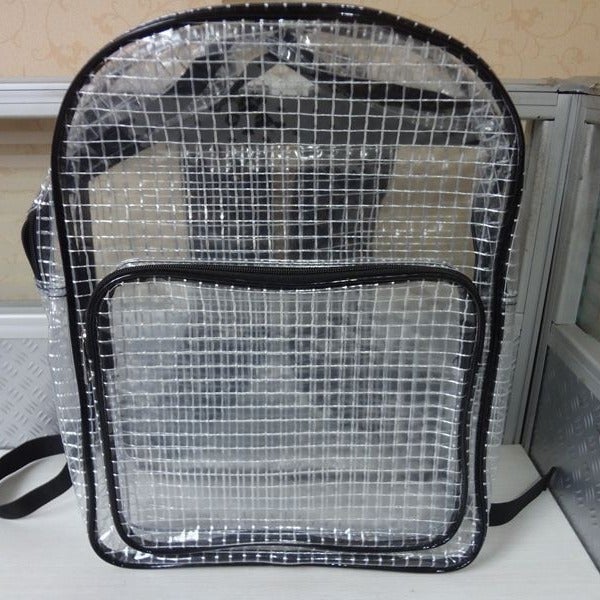 Anti-Static Clear PVC Backpack 40x30x12cm 10KG Load Black  - Image 2