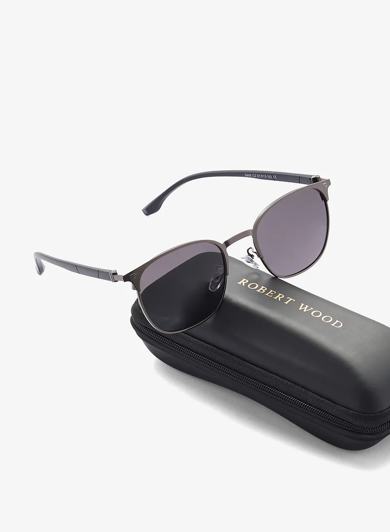روبرت وود Polarized Lens Clubmaster Sunglasses