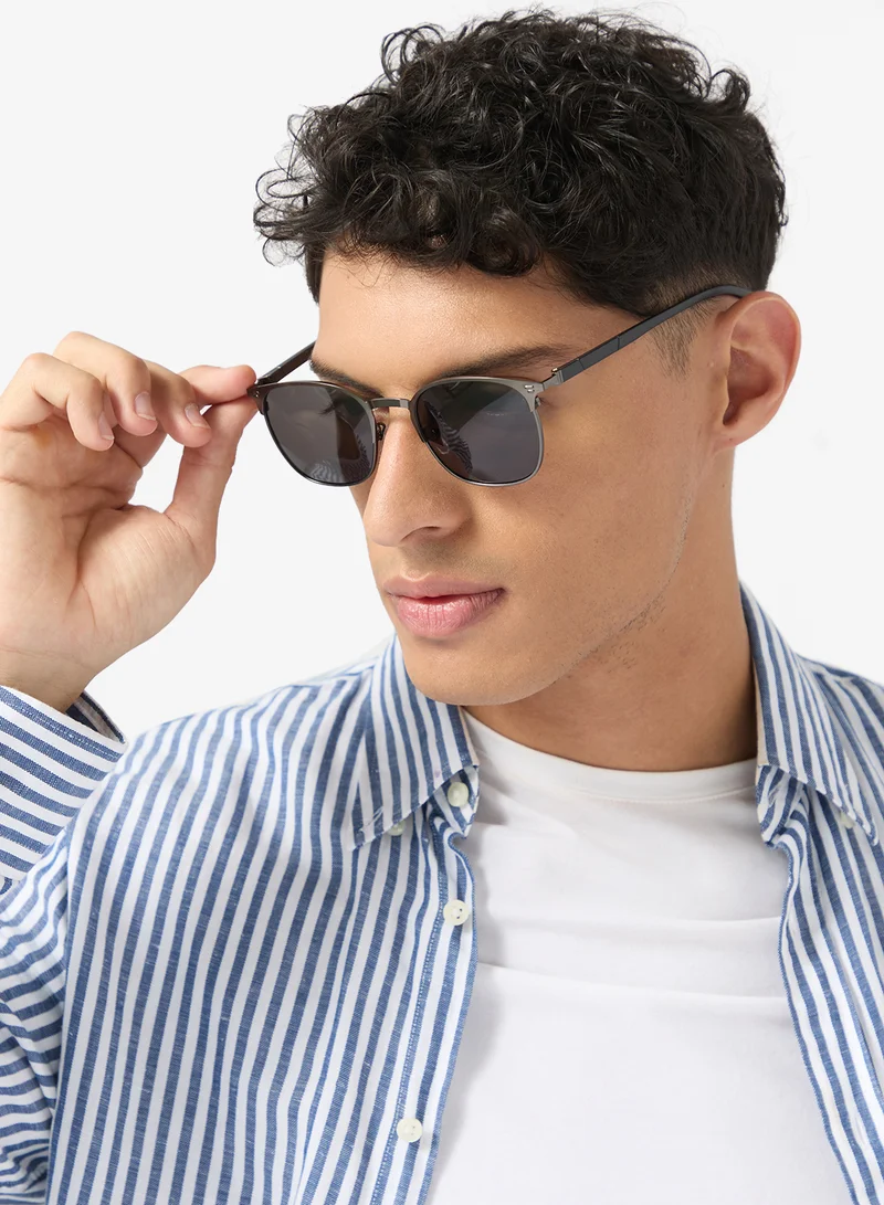 Robert Wood Polarized Lens Clubmaster Sunglasses
