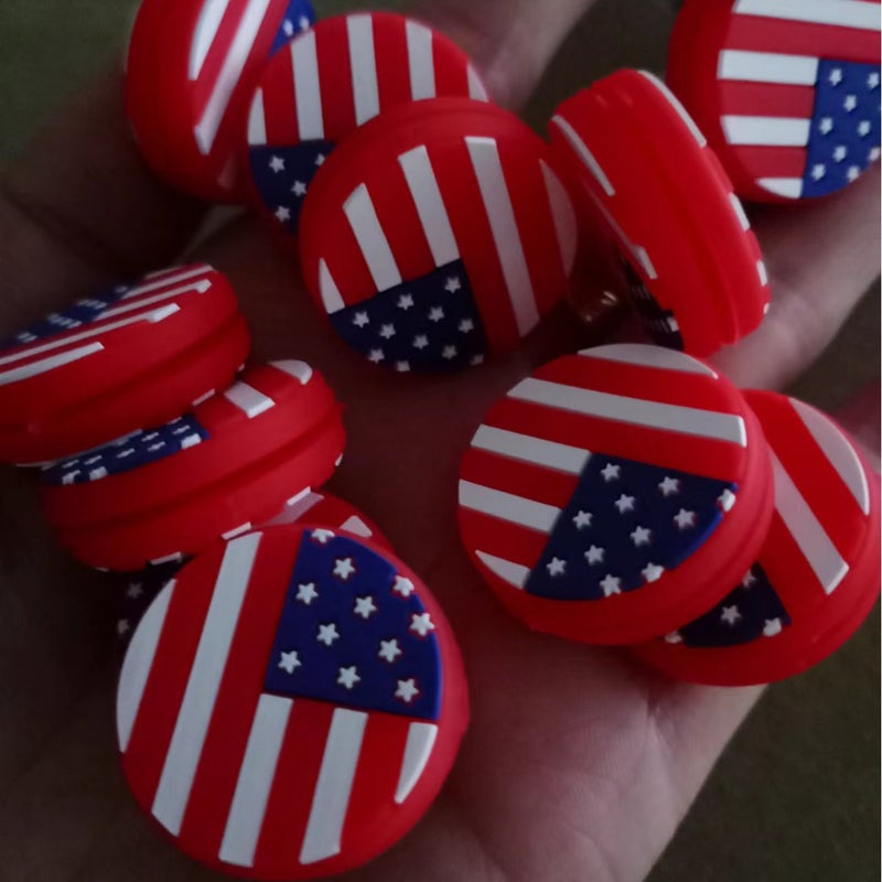 Tennis Racquets Shock Absorber Cartoon American Canadian Flag Pvc Material Tennis Avoidance Shock Absorber - Image 5