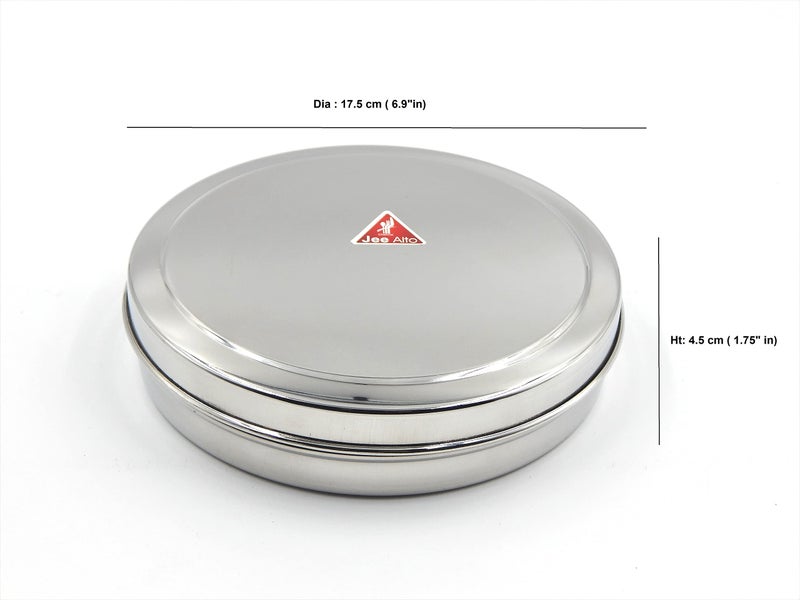 JEE ALTO Stainless Steel Food Grade Sleek & Flat Multipurpose Container/Chapathi Dabba/Chocolate Box Set of 2 Pcs (425 ml, 575 ml) - Image 5