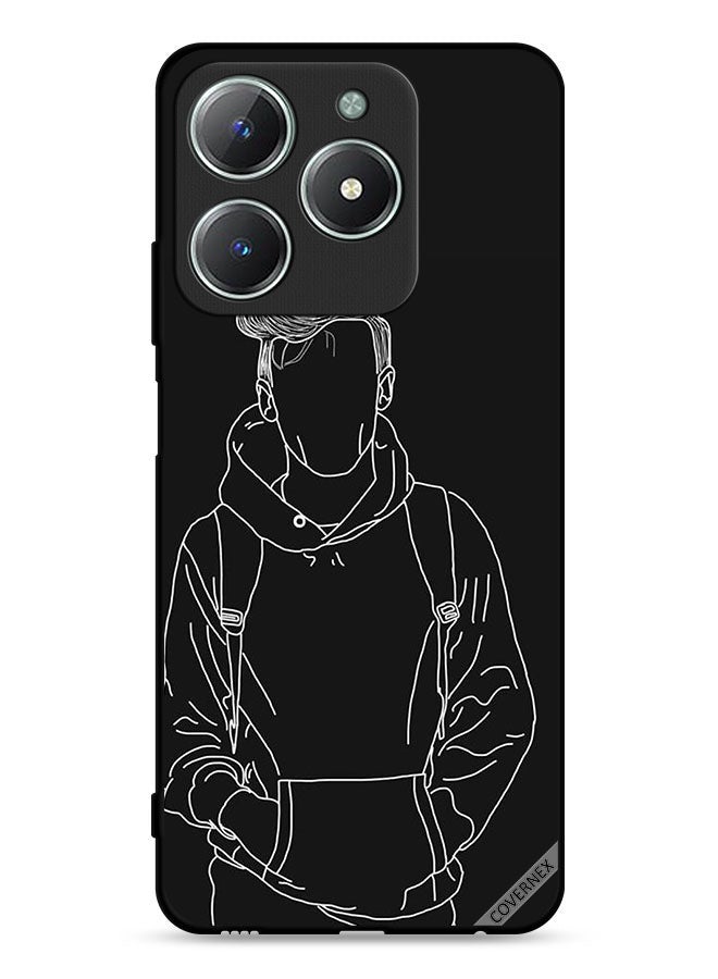 Covernex Realme C61 4G Protective Case Cover Sketch Of Jacket Boy - Image 1