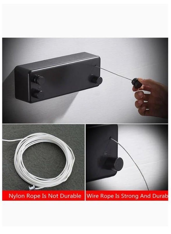 Captaintech Retractable Clothesline with Adjustable Stainless Steel Double Rope - Image 3